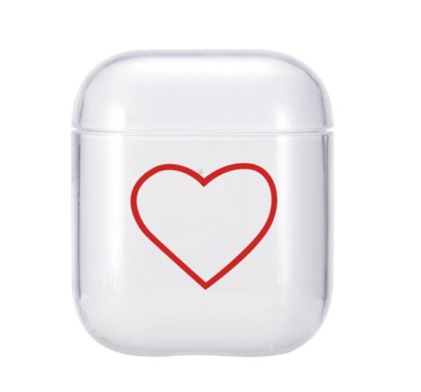coque airpods coeur rouge